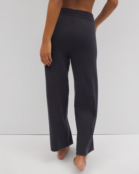Soma Women's Sweater Wide-leg Crop Pants In Tan Size 2xl |  In Heather Crystal