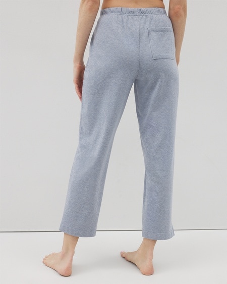 Soma Women's Cotton Crop Pajama Pants In Green Size Medium | Mother's Day Pajamas In Heather Highlands