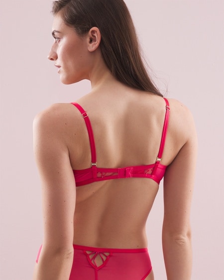 Soma Architectural Embroidered Balconette Bra In Pink Size 36d |  Women's Bras