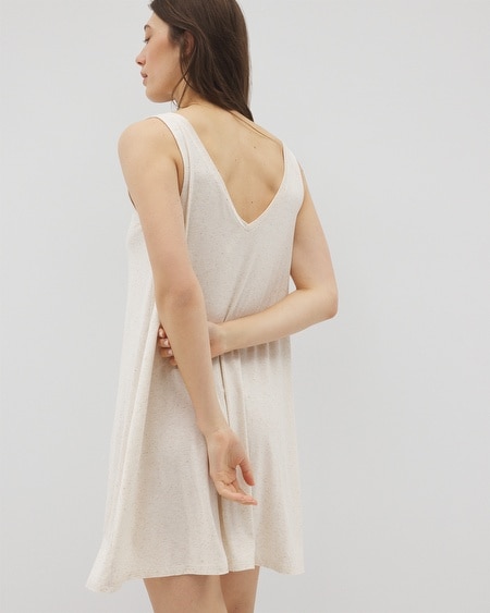 Soma Women's Cool Nights Slub Chemise In Ivory Size Xl |