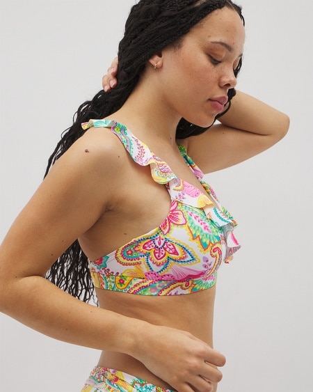 SOMA WOMEN'S BLEU ROD BEATTIE ALL SET FOR SUMMER OVER THE SHOULDER UNDERWIRE BIKINI SIZE 34DD | SOMA