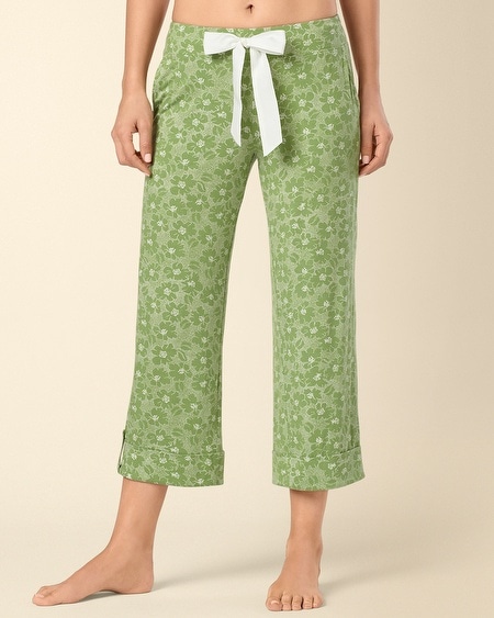 Dotted Tropic Lush Green PJ Crop
