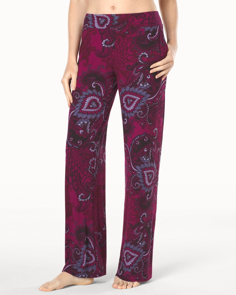 Embraceable Cool Nights Tall Inseam Pajama Pants Divine Currant Red