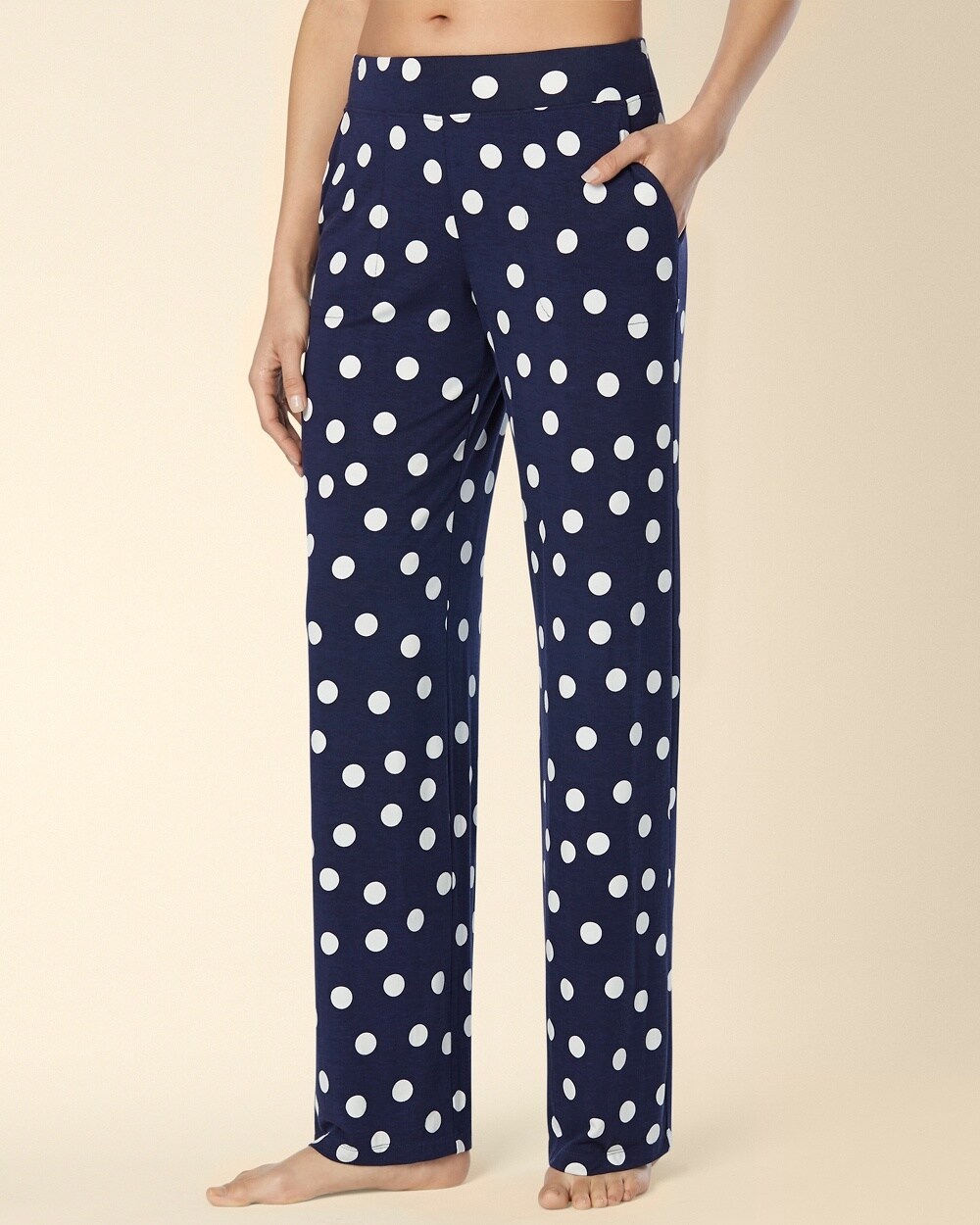 Embraceable Cool Nights Pajama Pants Joyful Dot Navy
