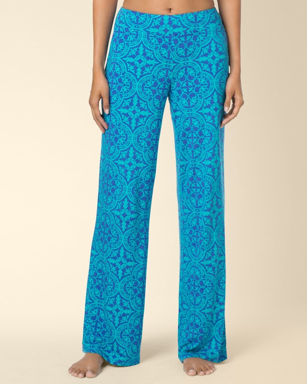 Embraceable Cool Nights Pajama Pants Sumatra Geo Ultramarine