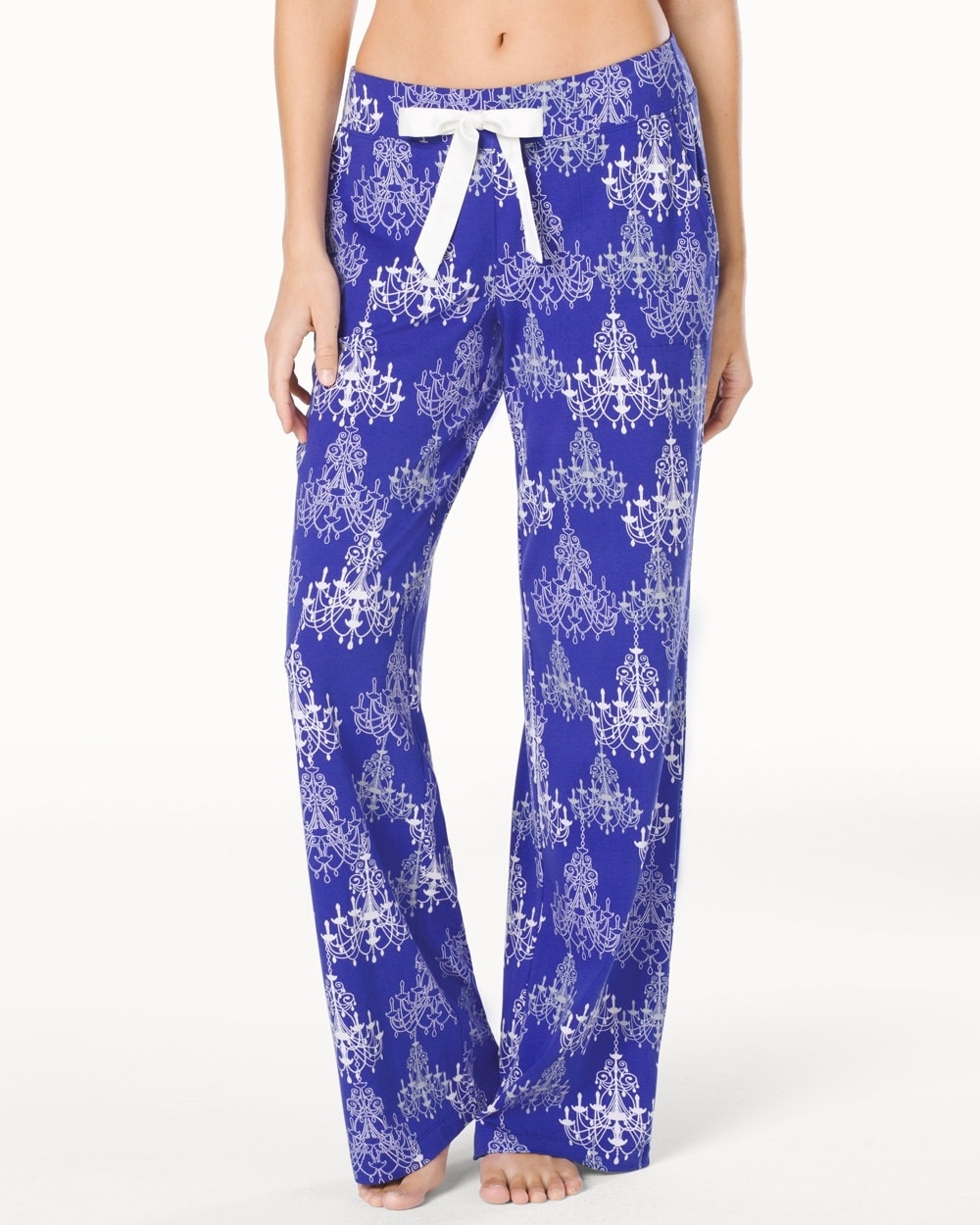 Embraceable Pajama Pants Chandeliers Jewel Blue