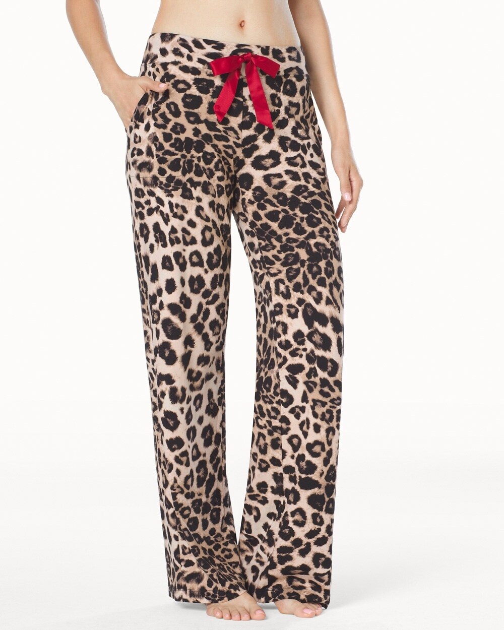 Embraceable Pajama Pants Lovely Leopard Soft Tan