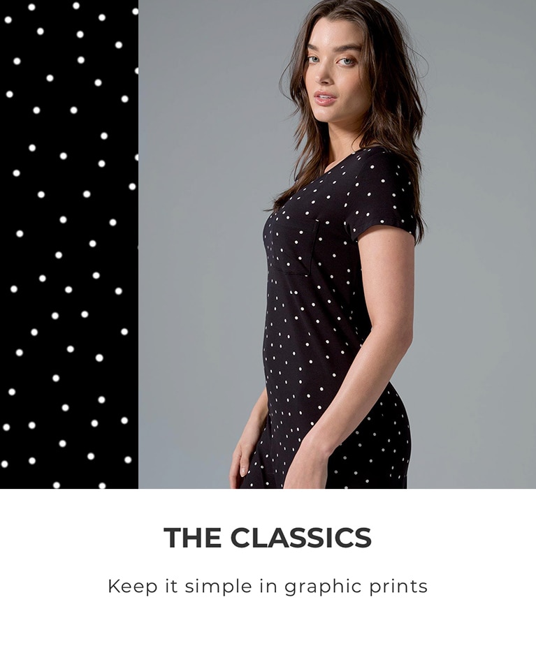 The Classics. Keep it simple in graphic prints.