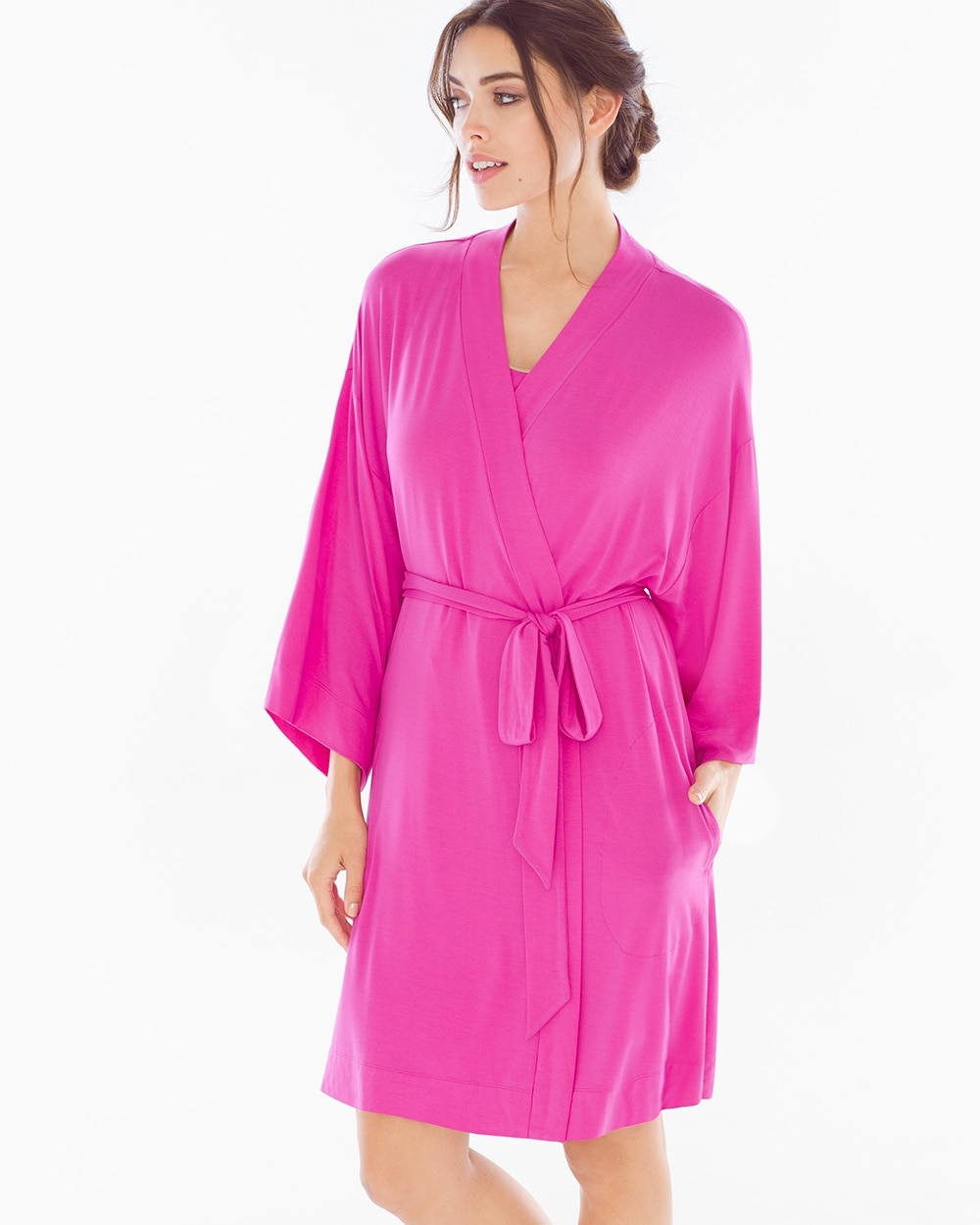 Cool Nights Short Robe Rose Violet