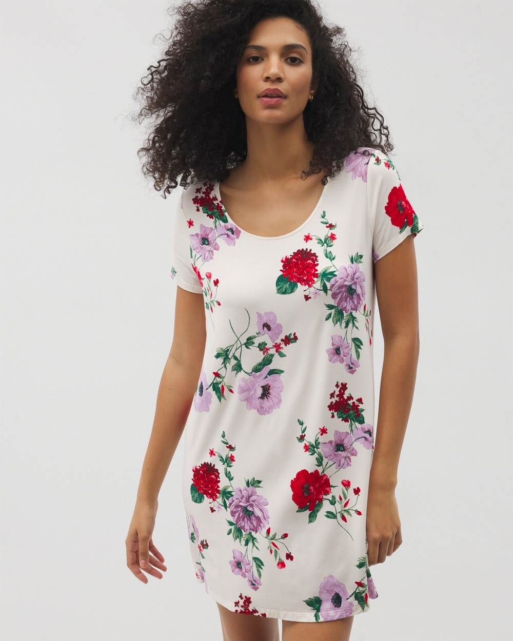 Cool Nights Short Sleeve Scoop Neck Sleepshirt