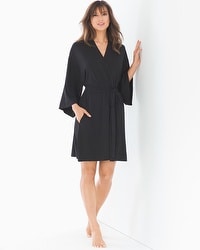 Cool Nights Short Robe Black