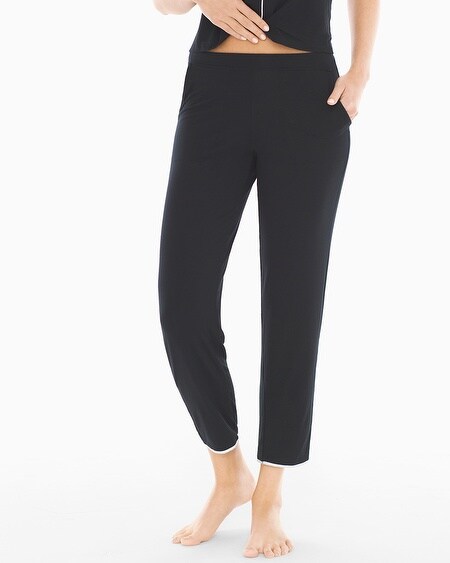 black pajama bottoms women's