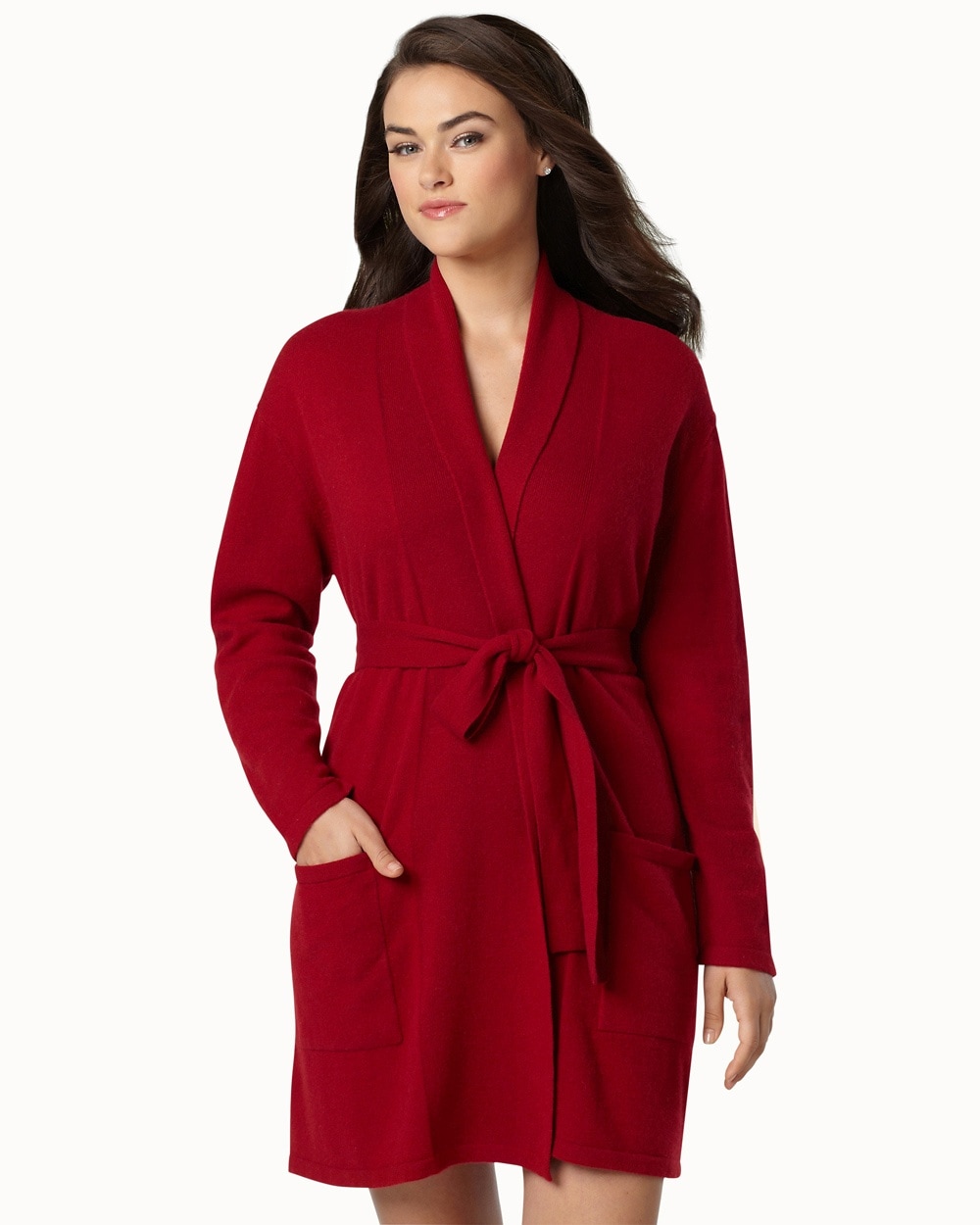 Artlotta Short Cashmere Robe Bordeaux