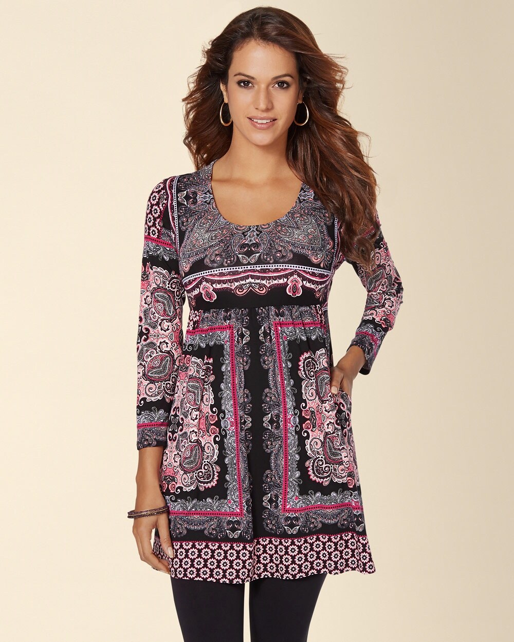 Soft Jersey Empire Waist Tunic Mimic Azalea