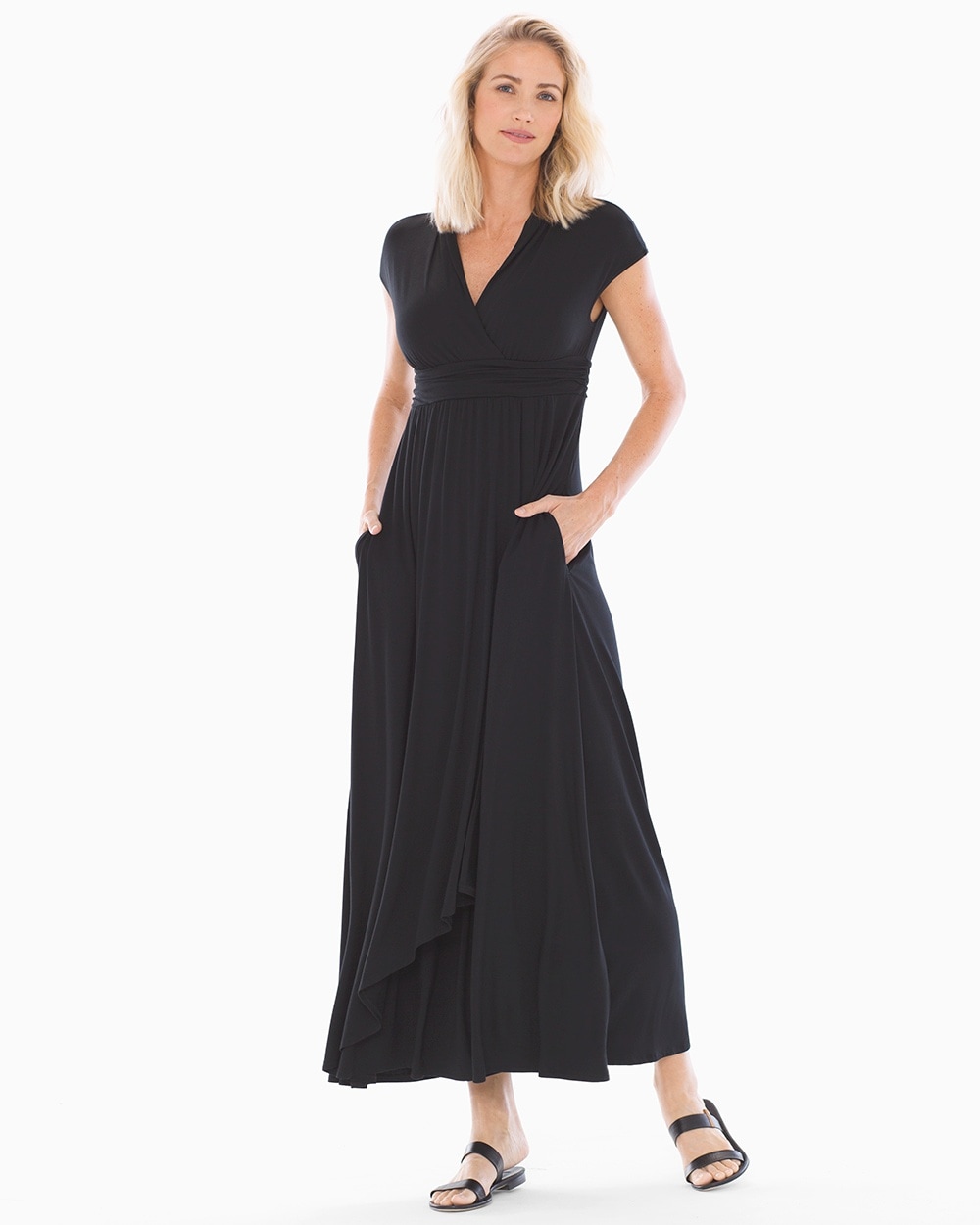 Soft Jersey Sleeveless Maxi Dress Black
