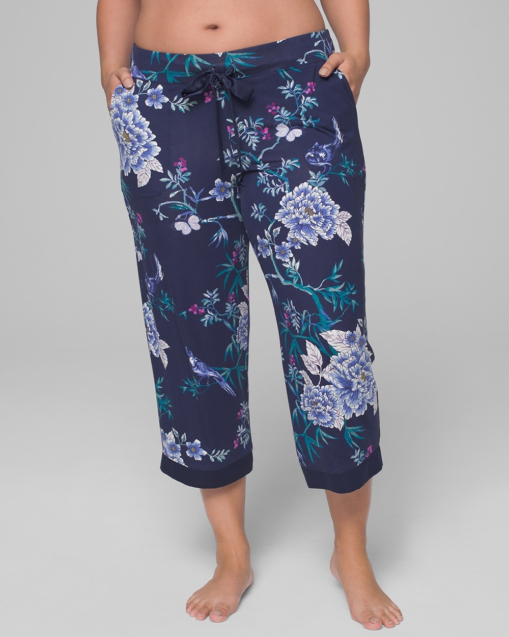 Cool Nights Satin Crop Pajama Pants