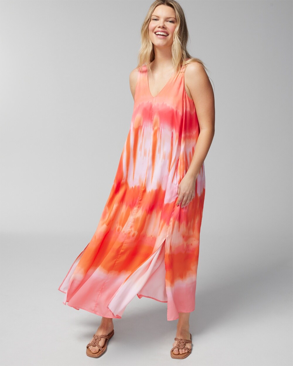 Crinkle Satin Oversized Maxi Bra Dress - WA