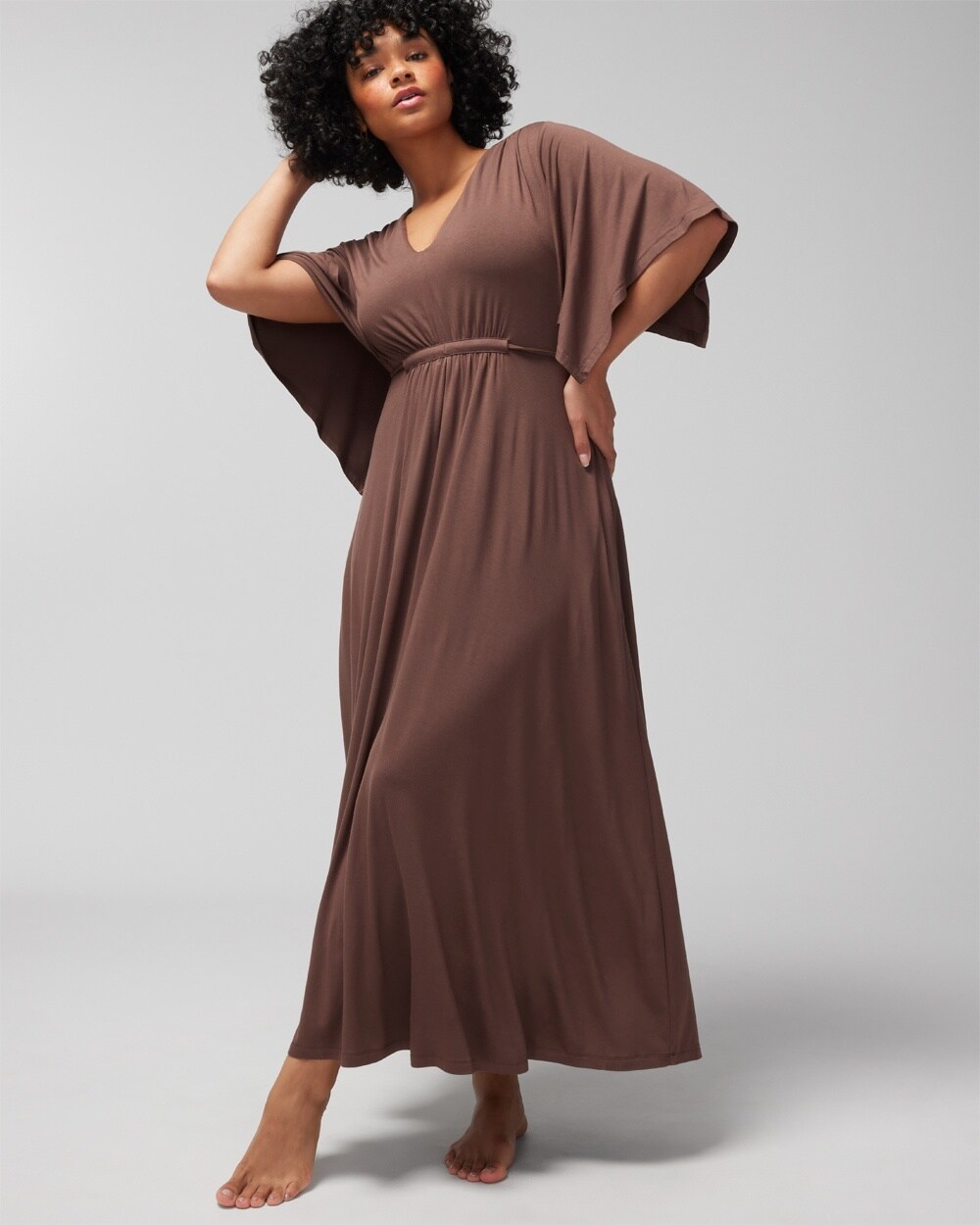 Soft Jersey Caftan Midi Bra Dress - WA