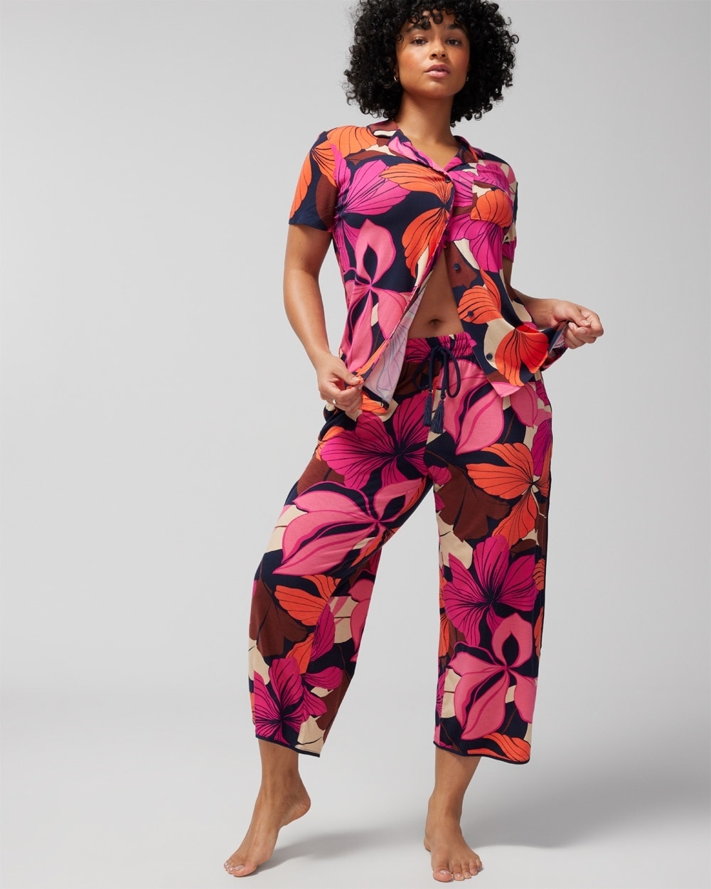 Cool Nights Cropped Pajama Pants - WA