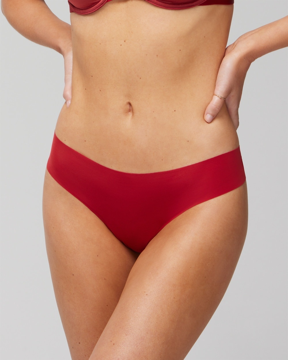 Soma Women's Almost Bare Thong Underwear In Red Size 2xl |