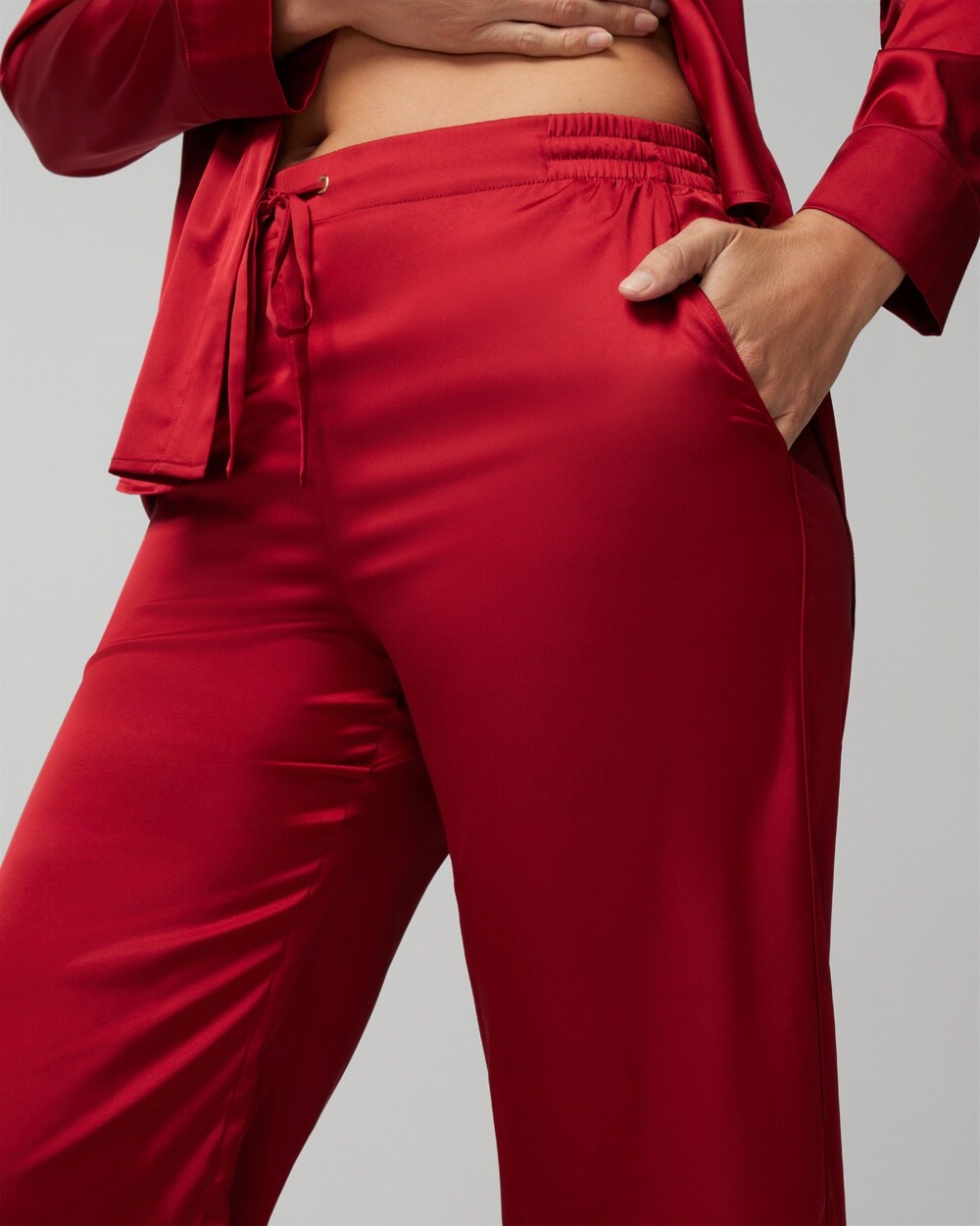 Wide leg online satin pajama pants