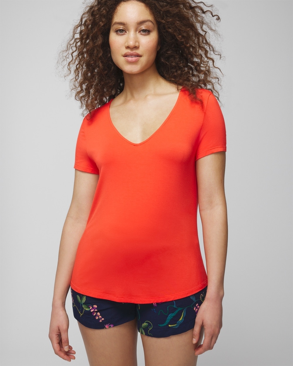 Soma Women's Cool Nights Short Sleeve T-shirt In Island Guava Size Medium |