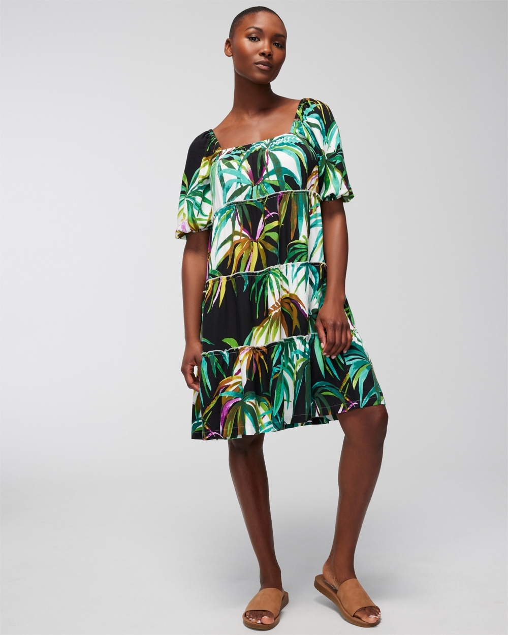 Woven Tiered Short Bra Dress - WA