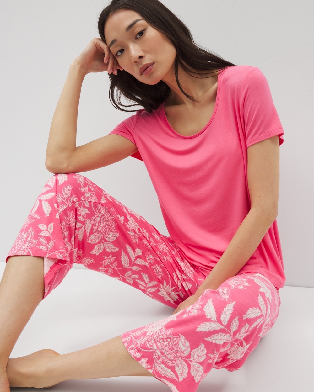 Cool Nights Short-Sleeve + Cropped Pants Set