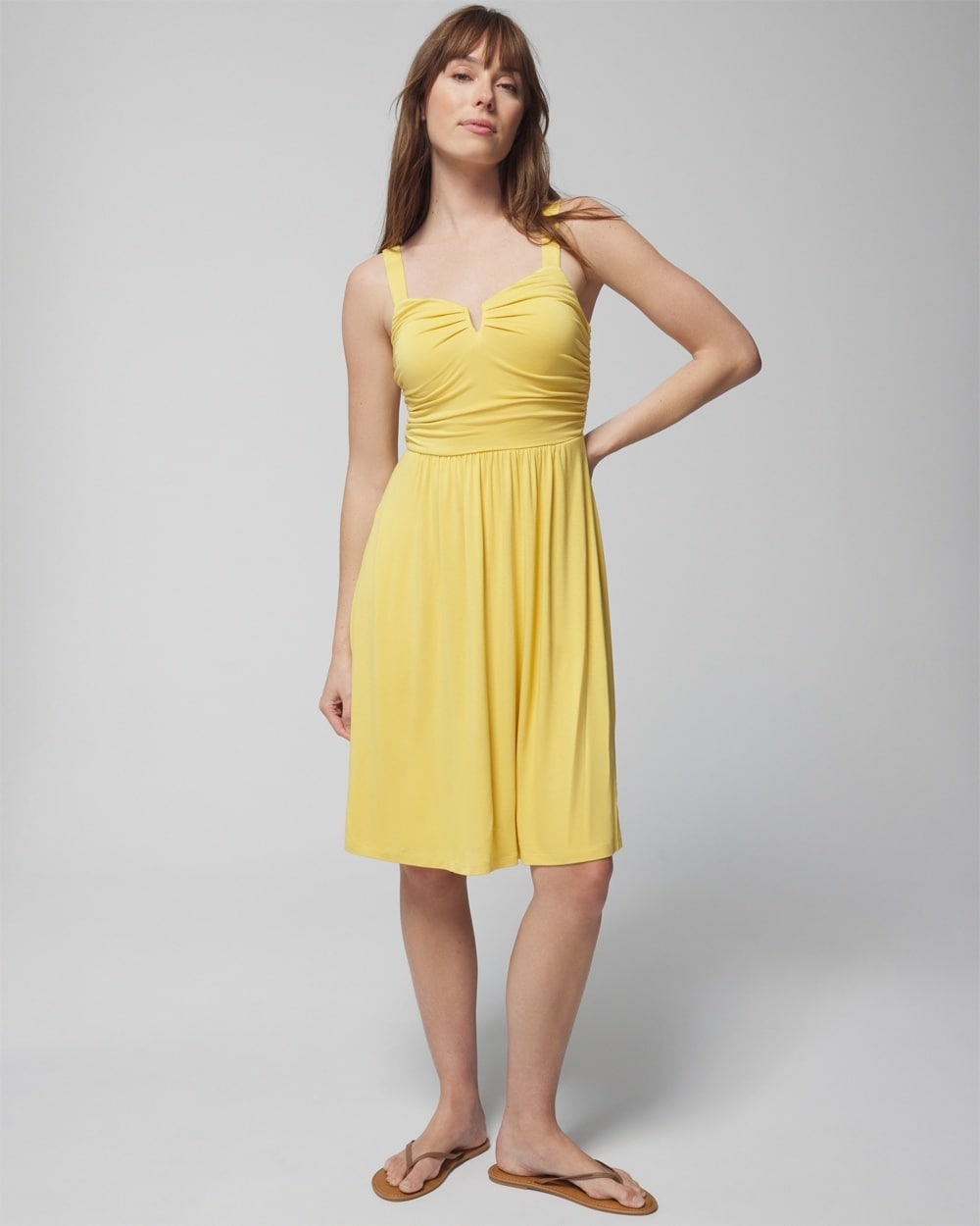 Soft Jersey V-Wire Short Bra Dress - WA