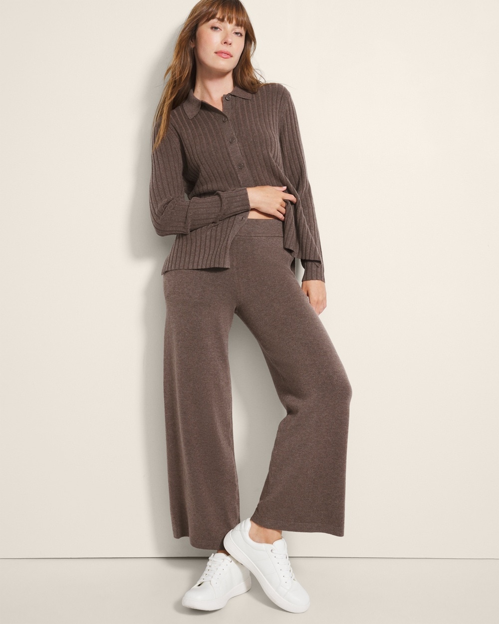 Wide-Leg Sweater Pants