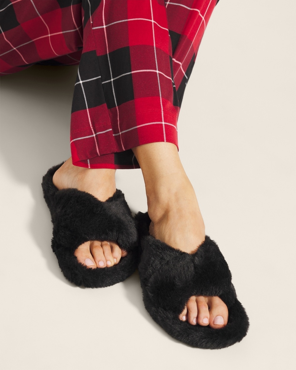 Faux Fur Slide Slippers - WA