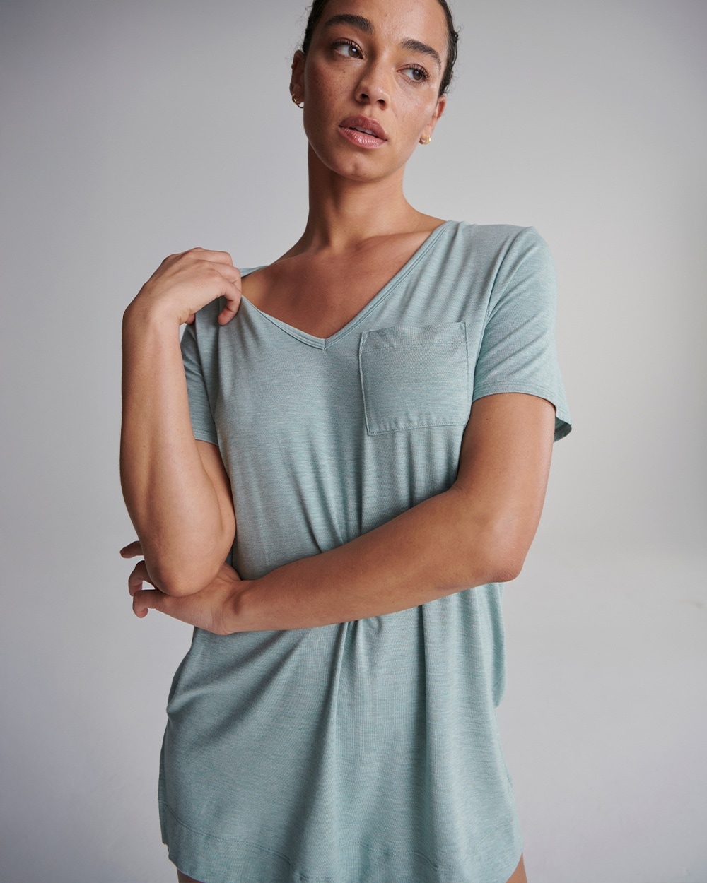 Cool Nights Short Sleeve Pajama Tunic Tee