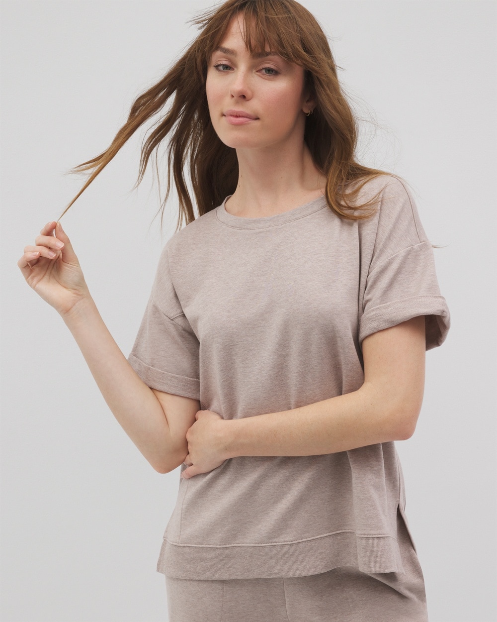 Essential Terry Relaxed Short Sleeve Top
