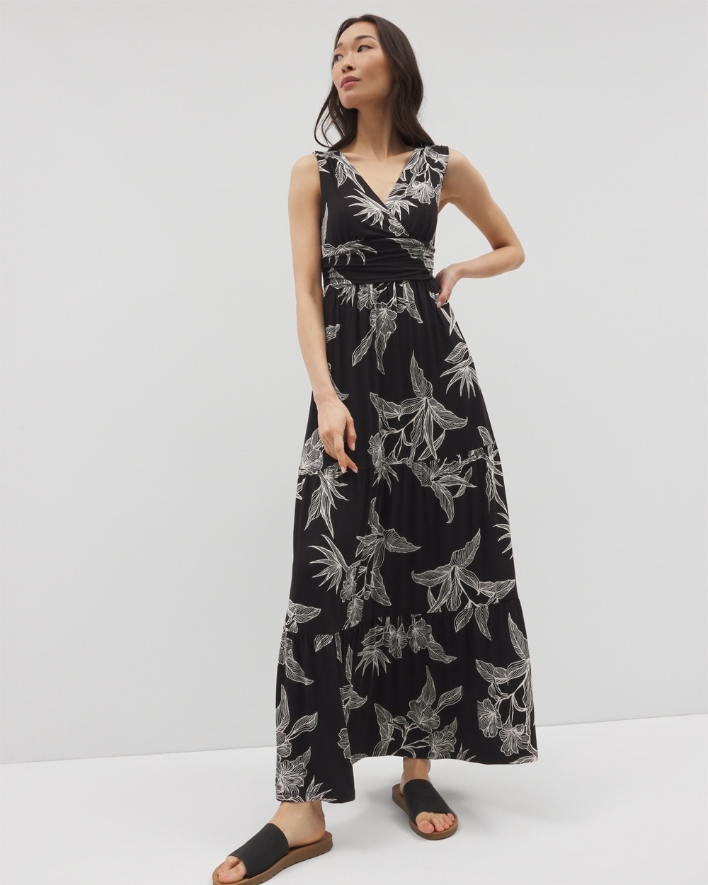Soft Jersey Goddess Tiered Maxi Dress