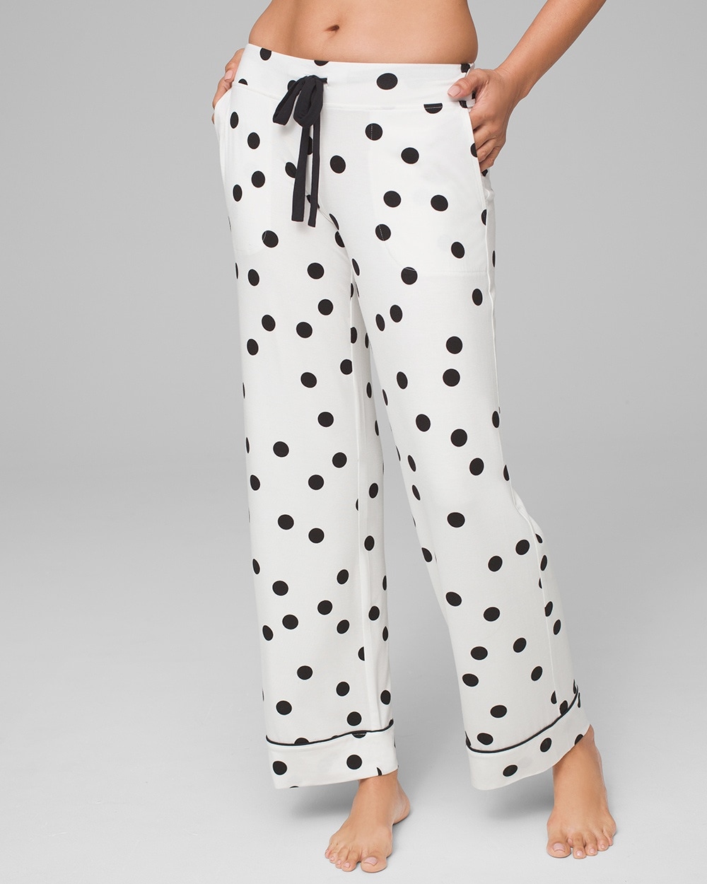 Cool Nights Long Sleeve Pajama Set Stars Black RG - Soma