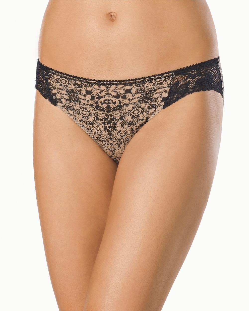 Vanishing Edge Cotton Blend with Lace Bikini