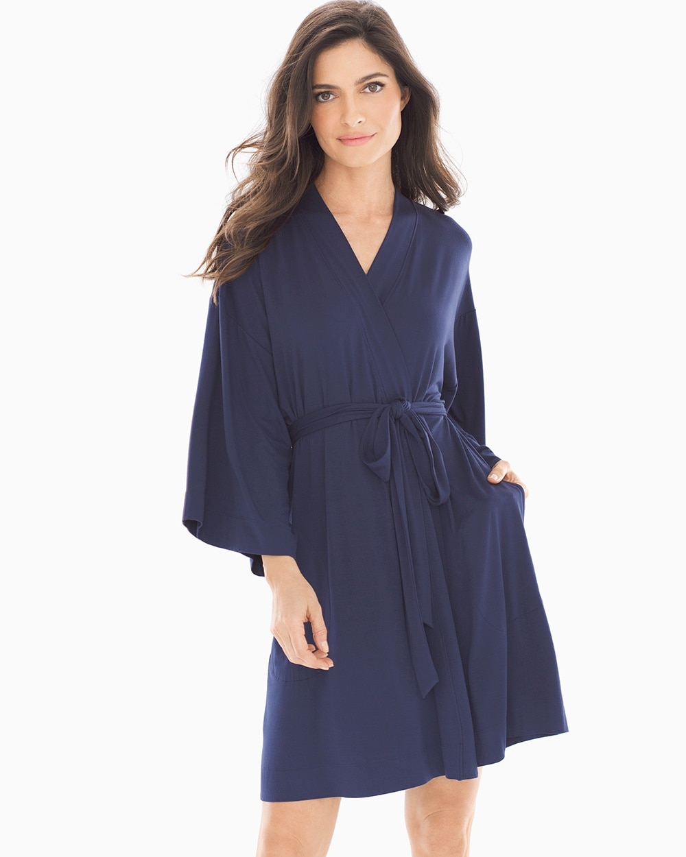 Cool Nights Kimono Sleeve Short Robe