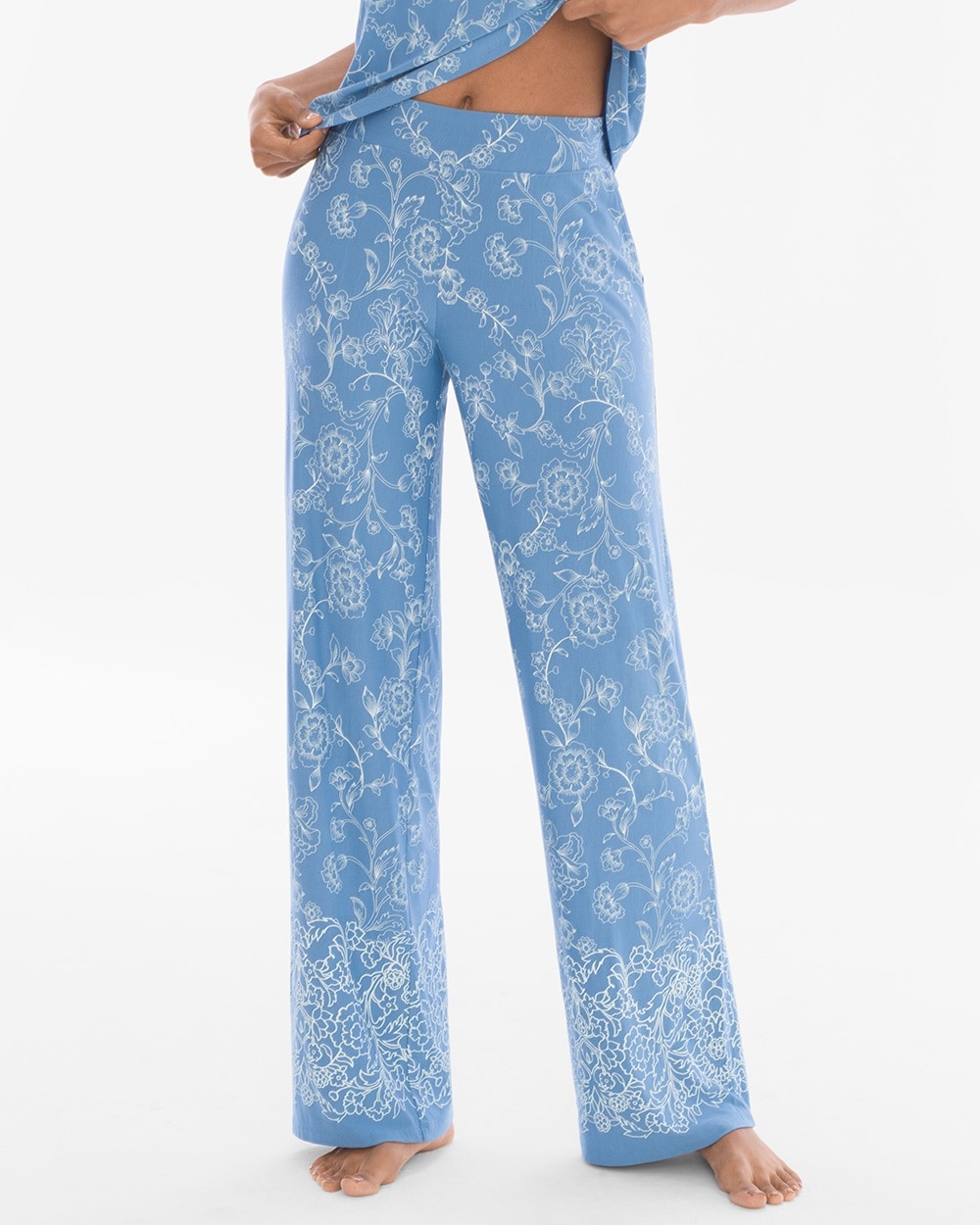 Cool Nights Pajama Pants Parisian Fleur Riviera