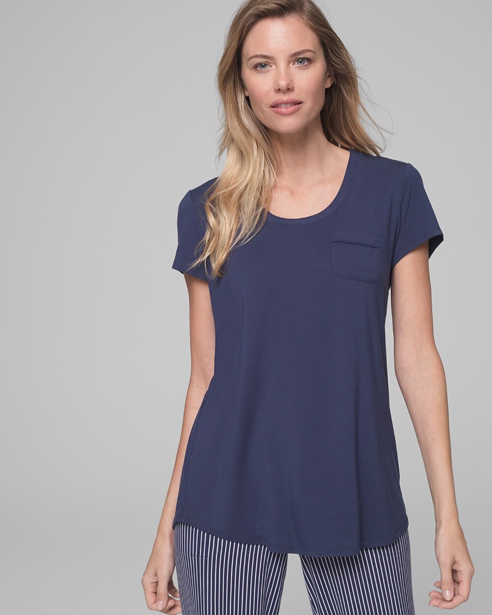 Cool Nights Short Sleeve Pajama Tee with Pocket