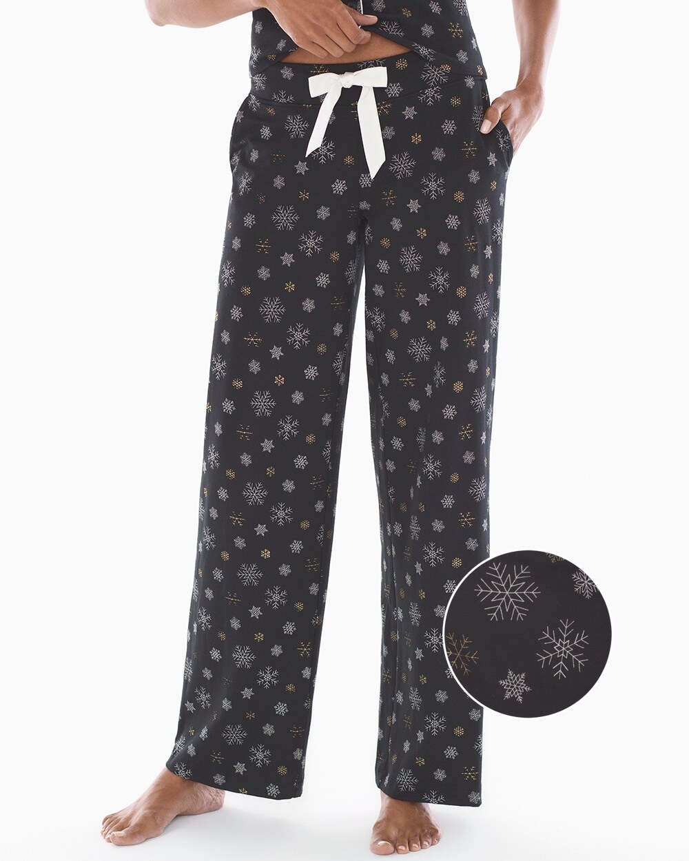 Embraceable Pajama Pants Snowfall Black RG - Soma