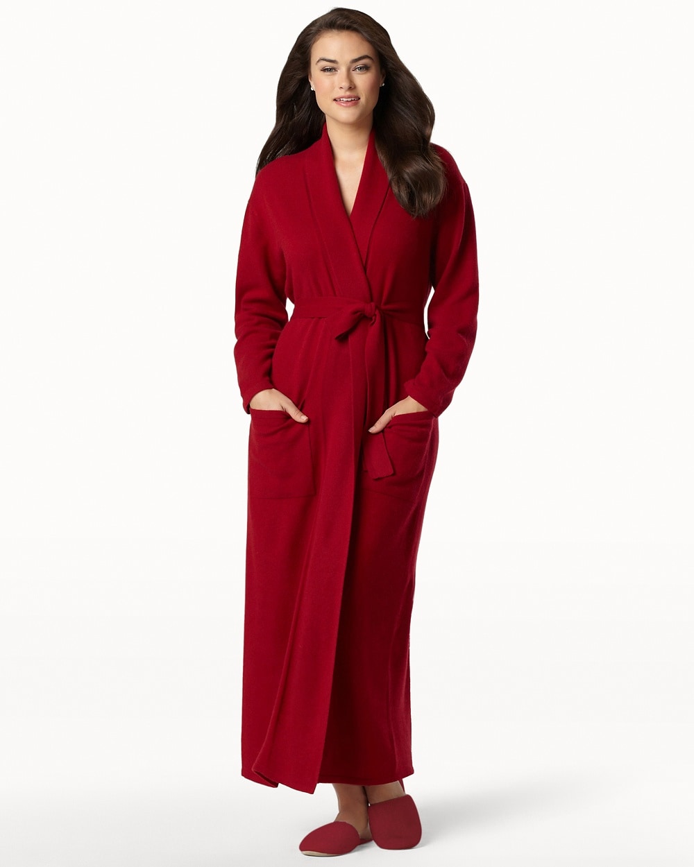 Arlotta Long Cashmere Robe Bordeaux