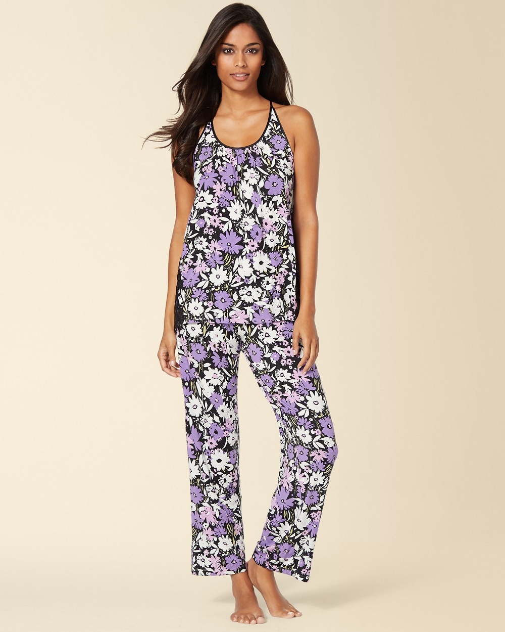 Midnight By Carole Hochman Sleep Pajama Set  Flourishing Floral