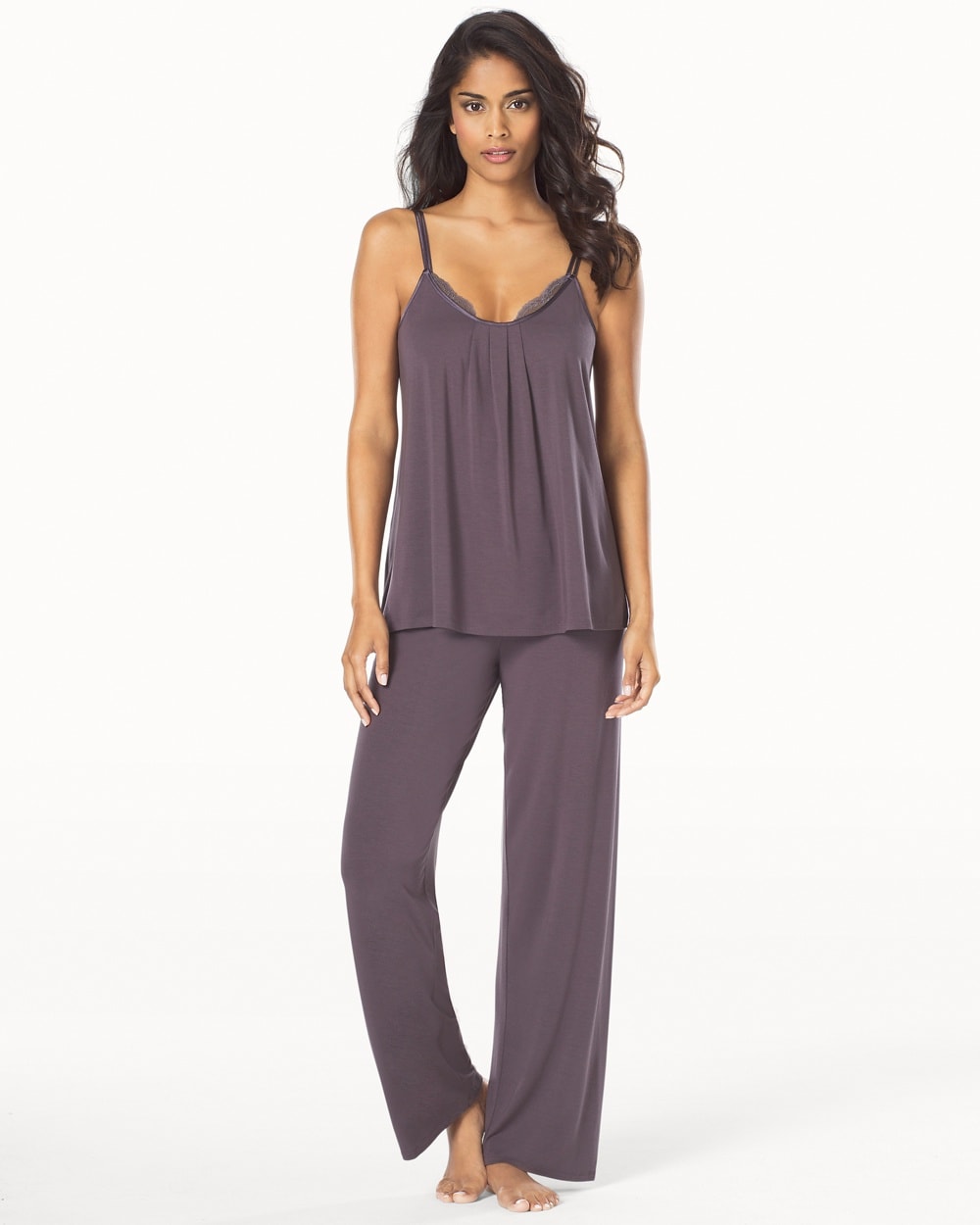 Midnight by Carole Hochman Reve de Chantilly Pajama Set Sweet Truffle