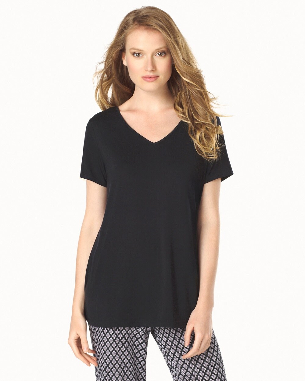 Charmed Collection Short Sleeve Pajama Top Black