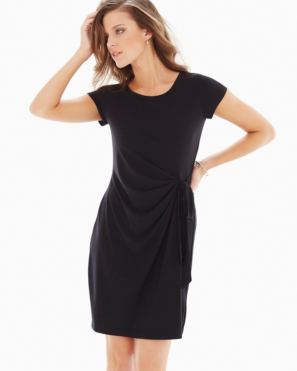 Leota Short Sleeve Madison Dress Black