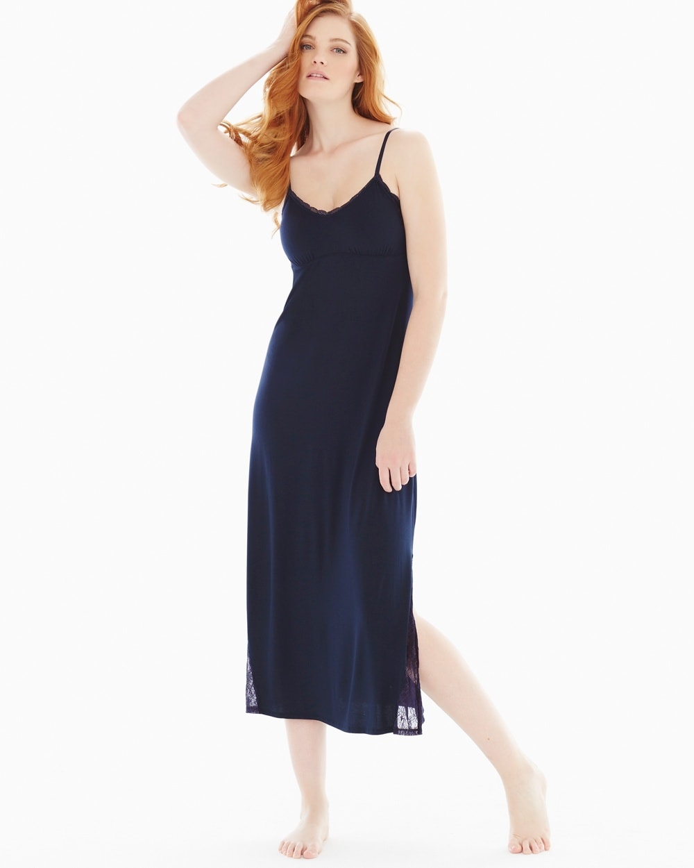 Midnight by Carole Hochman Lace Nightgown Midnight