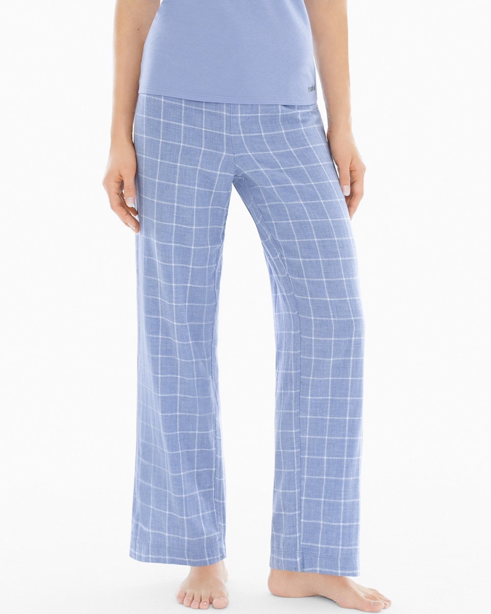 Naked Essential Cotton Pajama Pants Plaid Lavender Luster
