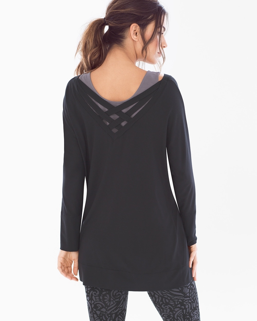 Live. Lounge. Wear. Cross-Back Tunic Black