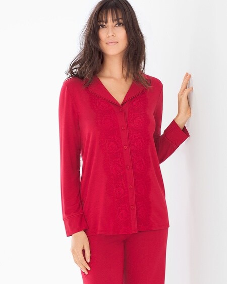 Breathtaking Long Sleeve Pajama Top Ruby - Soma