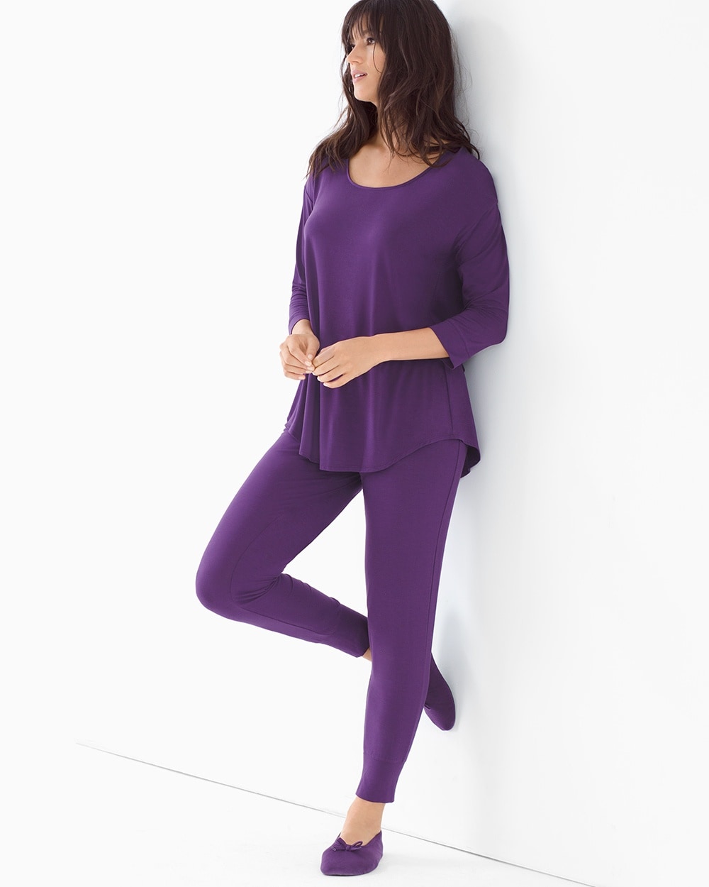 Cool Nights Relaxed Fit Pajama Set Blackberry